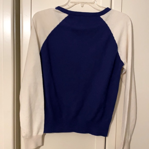 Soft pullover blue color block raglan - Picture 3 of 5